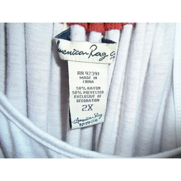 American Rag Double Layer Tank Dress Burnt Orange and White Sz 2X Knee Length - Picture 4 of 6